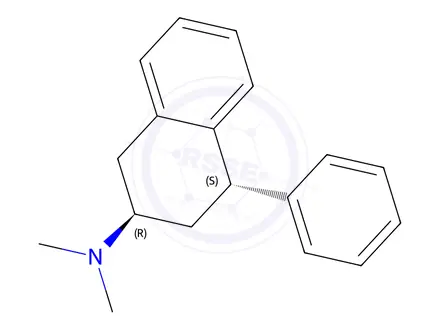 Chemical structure of 1-phenyl-3-dimethylamino-1,2,3,4-tetrahydronaphthalene