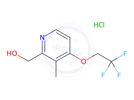 Chemical structure of 2-Hydroxymethyl-3-methyl-4-(2,2,2-trifluoroethoxy)pyridine