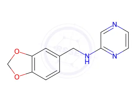 Chemical structure of n-(Benzo[d][1,3]dioxol-5-ylmethyl)pyrazin-2-amine