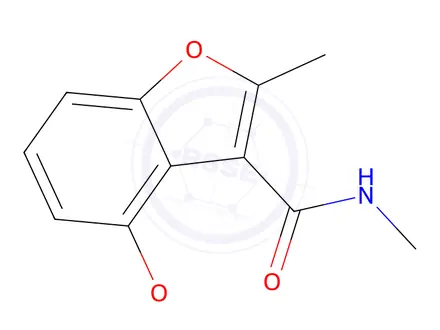 Chemical structure of 4-methoxy-N,2-dimethylbenzofuran-3-carboxamide