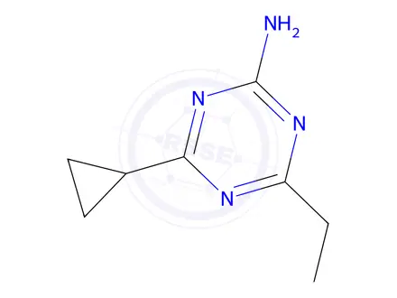 Chemical structure of 4-Cyclopropyl-6-ethyl-1,3,5-triazin-2-amine