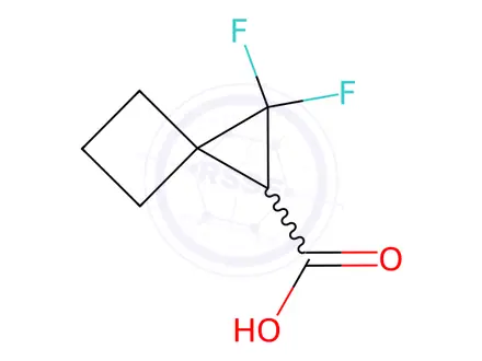 Chemical structure of Spiro[2.3]hexane-1-carboxylic acid, 2,2-difluoro-
