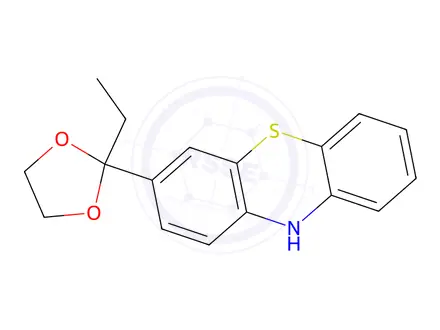 Chemical structure of 2-ethyl-2-(fenothiazin-3-yl)-dioxalane