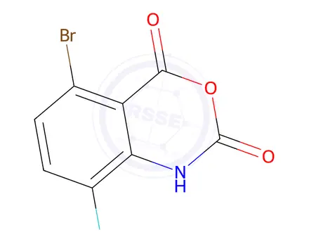 Chemical structure of 5-Bromo-8-fluoro-2H-benzo[d][1,3]oxazine-2,4(1H)-dione