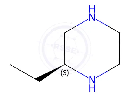 Chemical structure of (S)-2-Ethyl-piperazine