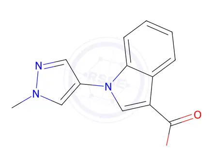 Chemical structure of 1-(1-methyl-1H-pyrazol-4-yl)-1H-indole-3-carboxylic acid