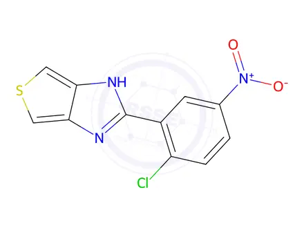 Chemical structure of 2-(2-Chloro-5-nitrophenyl)-1h-thieno[3,4-d]imidazole