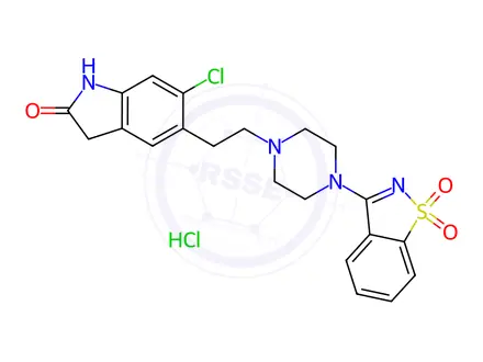 Chemical structure of Ziprasidone Sulfone Hydrochloride