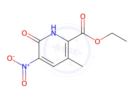 Chemical structure of Ethyl 3-methyl-5-nitro-6-oxo-1,6-dihydropyridine-2-carboxylate