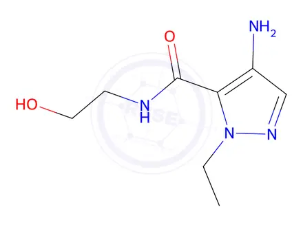 Chemical structure of 4-Amino-1-ethyl-N-(2-hydroxyethyl)-1H-pyrazole-5-carboxamide