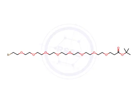 Chemical structure of Bromo-PEG8-t-butyl ester