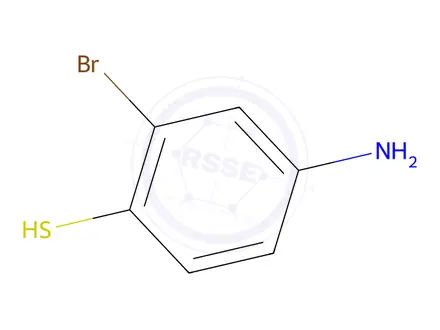 Chemical structure of 4-amino-2-bromobenzene-1-thiol