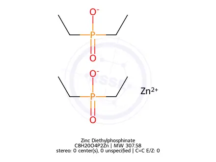 Chemical structure of Zinc Diethylphosphinate