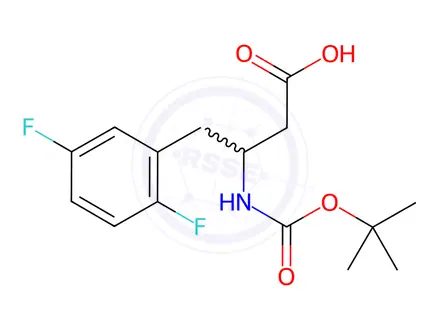 Chemical structure of Sitagliptin Defluoro Impurity 4