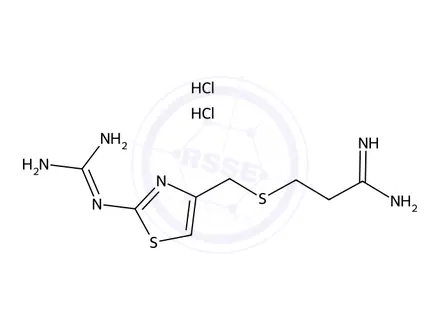 Chemical structure of Famotidine Impurity 1 Dihydrochloride (Famotidine EP Impurity A Dihydrochloride)