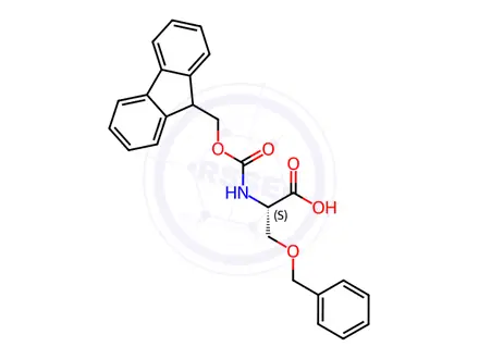 Chemical structure of FMOC-O-Benzyl-L-Serine