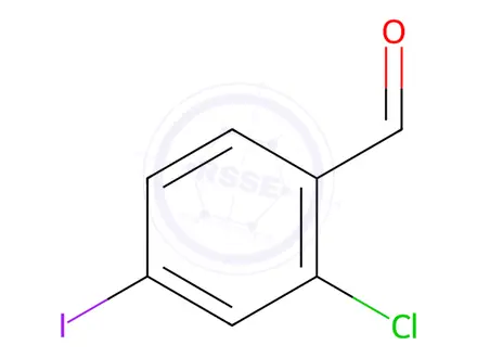 Chemical structure of Benzaldehyde, 2-chloro-4-iodo-