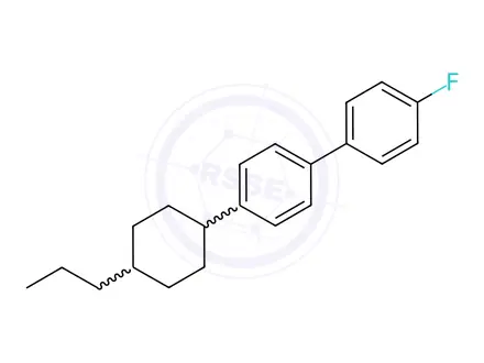 Chemical structure of 4-Fluoro-4’-(trans-4-propylcyclohexyl)-1,1’-biphenyl