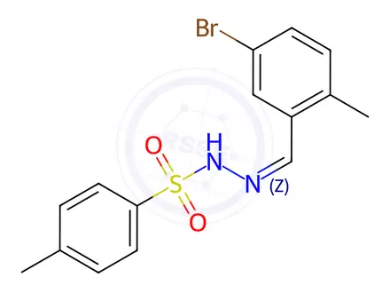 Chemical structure of N'-(5-bromo-2-methylbenzylidene)-4-methylbenzenesulfonohydrazide