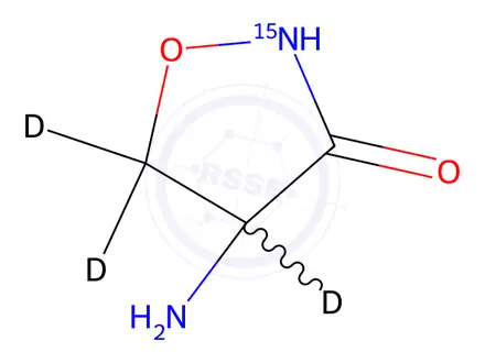 Chemical structure of rac Cycloserine-15N,d3