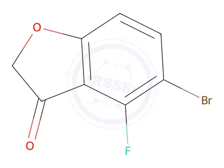 Chemical structure of 5-bromo-4-fluoro-benzofuran-3-one