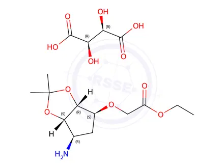 Chemical structure of Ticagrelor Impurity 73 D-Tartrate