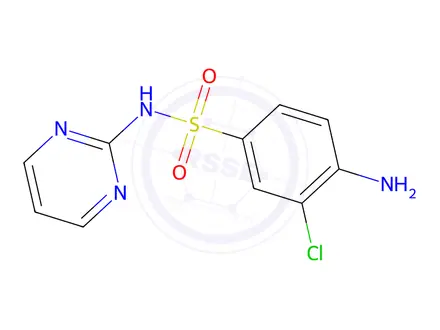 Chemical structure of 4-Amino-3-chloro-N-pyrimidin-2-yl-benzensulfonamide