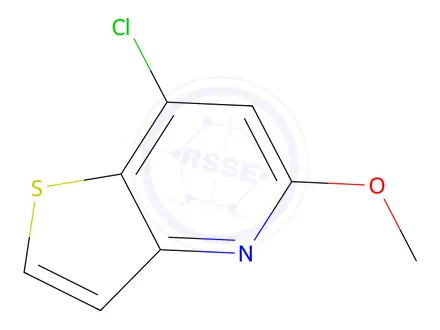 Chemical structure of 7-chloro-5-methoxythieno[3,2-b]pyridine