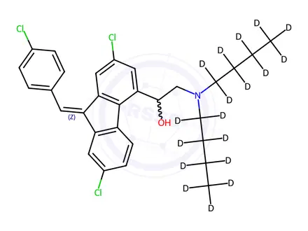 Chemical structure of Lumefantrine-D18
