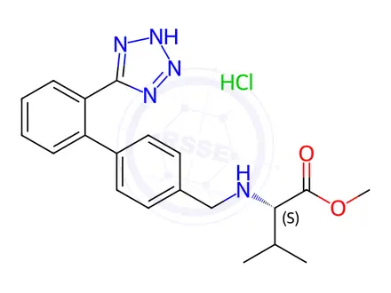 Chemical structure of Valsartan Desvaleryl Methyl Ester (HCl Salt)