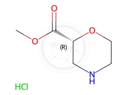 Chemical structure of (R)-methyl morpholine-2-carboxylate hydrochloride