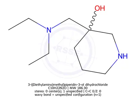 Chemical structure of 3-((Diethylamino)methyl)piperidin-3-ol