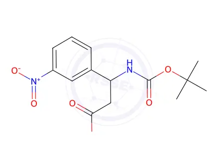 Chemical structure of (S)-Methyl 3-((tert-butoxycarbonyl)amino)-3-(3-nitrophenyl)propanoate
