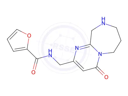 Chemical structure of N-((4-Oxo-4,6,7,8,9,10-hexahydropyrimido[1,2-a][1,4]diazepin-2-yl)methyl)furan-2-carboxamide