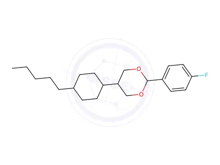 Chemical structure of TRANS-2-(4-FLUOROPHENYL)-5-(TRANS-4-N-PENTYLCYCLOHEXYL)-1,3-DIOXANE
