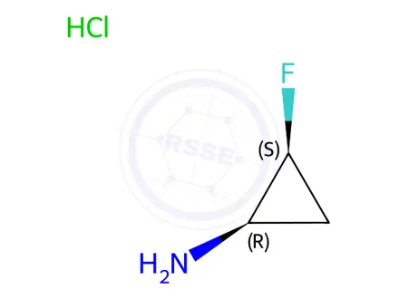 Chemical structure of cis-2-fluorocyclopropylaminetosylate