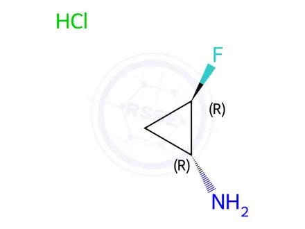 Chemical structure of (1R,2R)-2-fluorocyclopropanamine hydrochloride