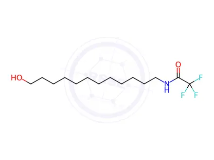 Chemical structure of Acetamide, 2,2,2-trifluoro-N-(12-hydroxydodecyl)-