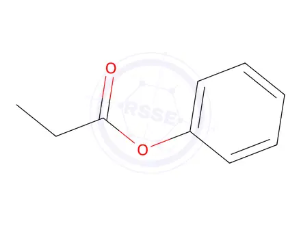 Chemical structure of Propanoic acid, phenyl ester, labeled with carbon-14 (9CI)