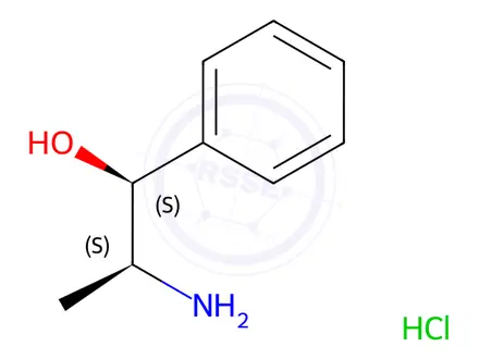 Chemical structure of d-Norpseudoephedrine HCl