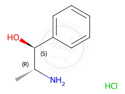 Chemical structure of (1S,2R)-Norephedrine Hydrochloride