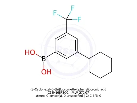Chemical structure of (3-Cyclohexyl-5-(trifluoromethyl)phenyl)boronic acid