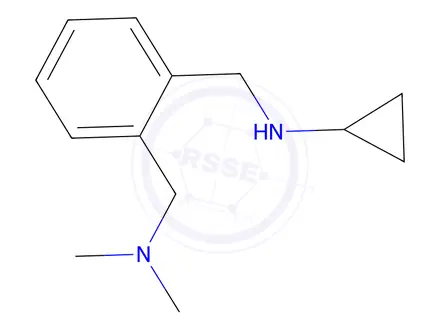 Chemical structure of N-{2-[(Dimethylamino)methyl]benzyl}cyclopropanamine dihydrochloride