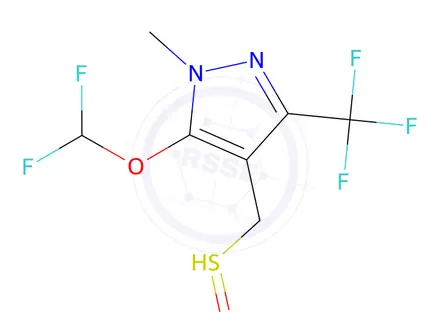 Chemical structure of 5-(difluoromethoxy)-4-(hydrosulfinylmethyl)-1-methyl-3-(trifluoromethyl)-1h-pyrazole