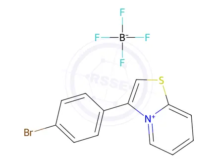 Chemical structure of 3-(4-bromophenyl)pyrido[2,1-b][1,3]thiazol-4-ium tetrafluoroborate