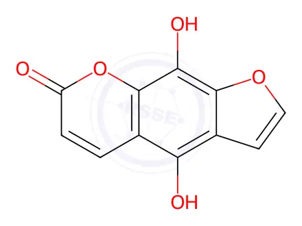 Chemical structure of 5,8-Dihydroxypsoralene