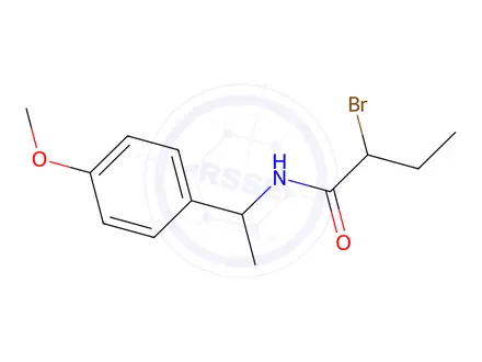 Chemical structure of 2-Bromo-N-(1-(4-methoxyphenyl)ethyl)butanamide