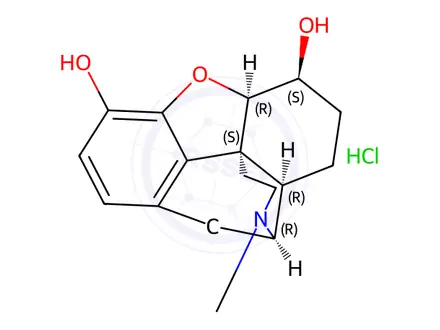Chemical structure of Dihydromorphine hydrochloride