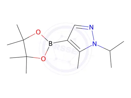Chemical structure of 1-Isopropyl-5-methyl-4-(4,4,5,5-tetramethyl-1,3,2-dioxaborolan-2-yl)-1H-pyrazole