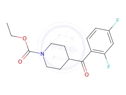Chemical structure of Ethyl 4-(2,4-difluorobenzoyl)-1-piperidinecarboxylate